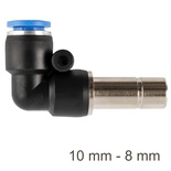 RED. INSERT ELBOW PU 10MM - 8MM