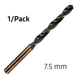 HSS SPRINT MASTER  7.5MM X1 SLEEVED DIN338 ALPEN DRILL BIT