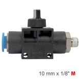 PU HOSE FITTING VALVE 10MM X 1/8'M