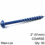 KREG BLUE KOTE POCKET HOLE SCREWS 51MM 2.00' #8 COARSE THREAD MX LOC 5