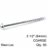 KREG ZINC POCKET HOLE SCREWS 64MM 2.50' #8 COARSE THREAD MX LOC 50CT