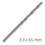 ALPEN PRO HSS 3.3MM DRILL DIN 338 RN 135 SPLIT POINT PLASTIC WALLET  (