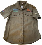 VERMONT LADIES BLOUSE LONG SLEEVE OLIVE LARGE