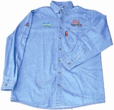 VERMONT MENS LONG SLEEVED DENIM SHIRT STONE WASHED 2XL