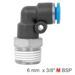 ELBOW 6MM-3/8 M PU HOSE FITTING