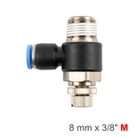 FLOW CONTROL SWIV. ELBOW PU 8MM X 3/8' M