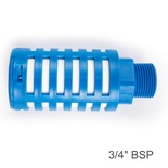 PLASTIC BREATHER SILENCER 3/4' M BLUE