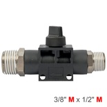 PU HOSE FITTING VALVE 3/8'M X 1/2'M