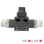 PU HOSE FITTING VALVE 1/4'M X 1/4'M