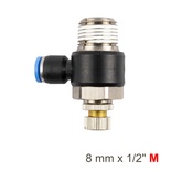 FLOW CONTROL SWIV. ELBOW PU 8MM X 1/2' M