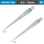 TAPER GAUGE 0.5-10MM 0.05MM GRAD. 0.05MM ACC. S/STEEL