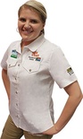 VERMONT LADIES COTTON SHIRT WHITE LARGE
