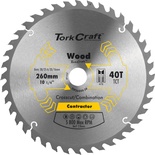 BLADE CONTRACTOR 260 X 40T 30/1/20/16 CIRCULAR SAW TCT