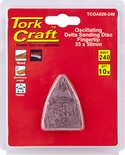 OSCILLATING SANDPAPER A/O 35X50MM 10PC  FINGERTIP 240GRIT