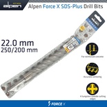 FORCE X 22.0 x 250/200  SDS-PLUS DRILL BIT X4 CUTTING EDGES