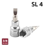 FIXMAN 3/8' DR.BIT SOCKET SL4 SLOTTED SCREWDRIVER BIT