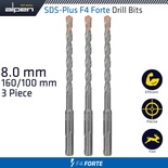 SDS PLUS F4 BIT 8MM X 160 X 100 X 3 PCS DRILL HAMMER