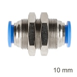 METAL BULKHEAD STR. CONNECTOR 10MM