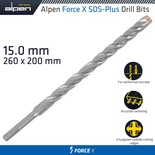 FORCE X 15.0 x 260/200  SDS-PLUS DRILL BIT X4 CUTTING EDGES