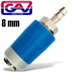 SAFETY QUICK COUPLER 8MM PACKAGED TWO STAGE RELEASE AIRBLOCK